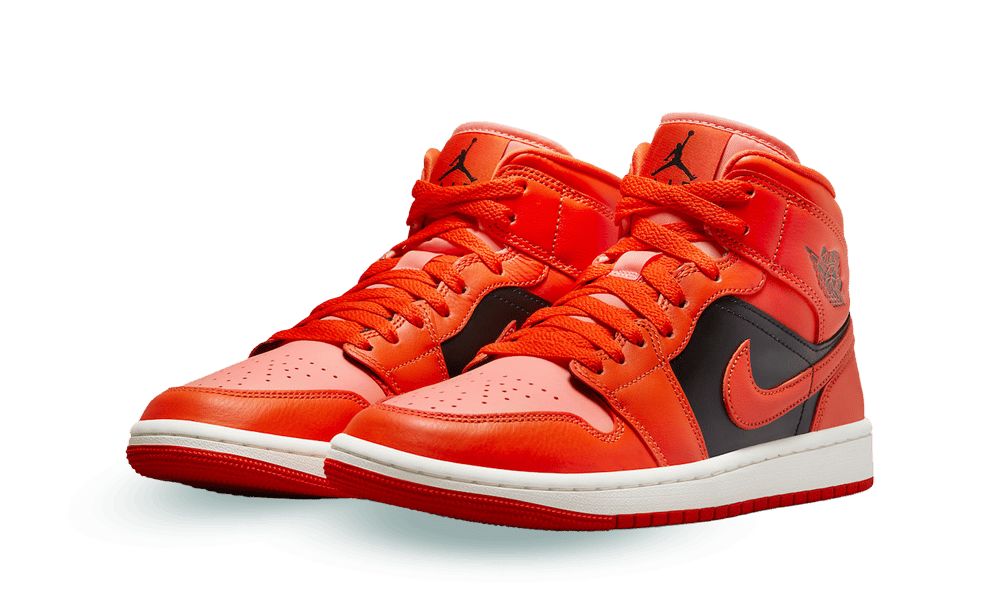 Jordan 1 Mid SE Rush Orange Crimson Bliss W