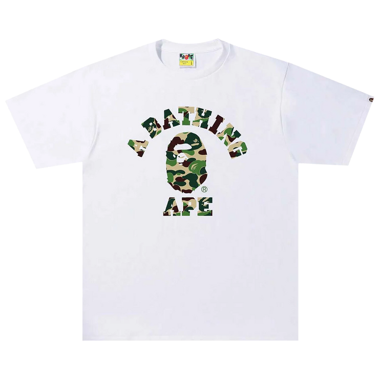 BAPE ABC Camo College Tee - Green/White