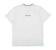 Carlo Colucci T-Shirt Basic Line Weiß Rückansicht