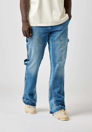 EightyFive Flared Jeans blue Frontansicht