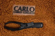 Carlo Colucci Sweater - Teddy Brown Reissverschluss 