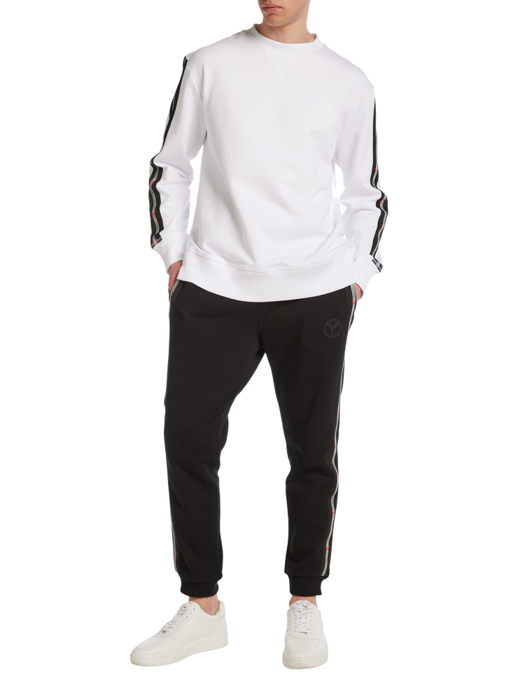 Carlo Colucci Sweatshirt Basic Line Weiß Model