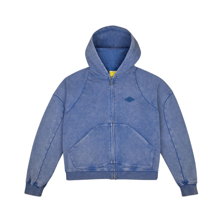 DIVENTION Trinity Zip-Hoody Washed Indigo