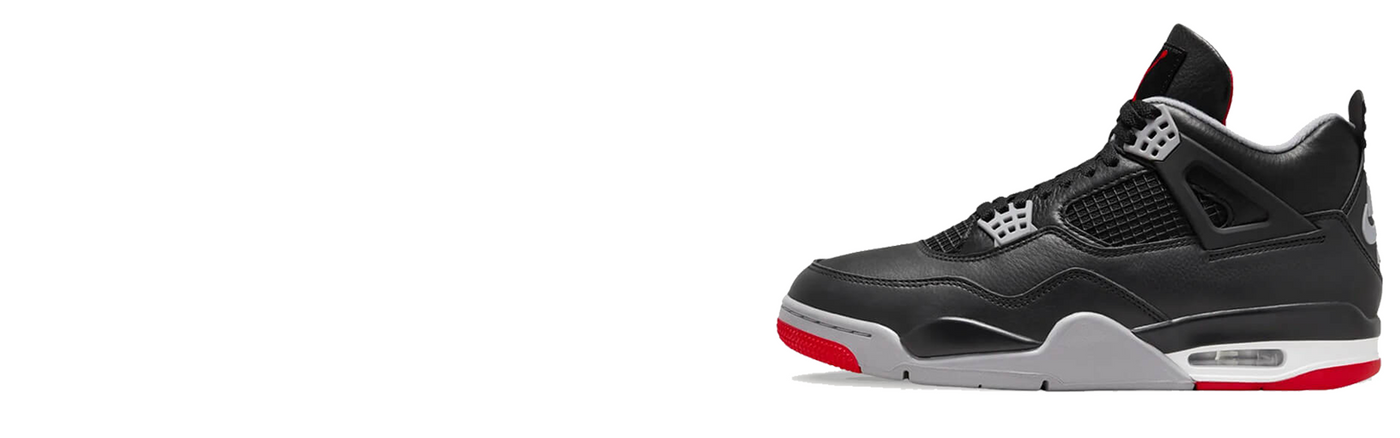 mobile Header des Air Jordan 4 Bred Reimagined