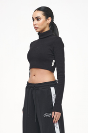 Pegador Zito Rib Cropped Turtelneck Longsleeve black