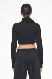 Pegador Zito Rib Cropped Turtelneck Longsleeve black