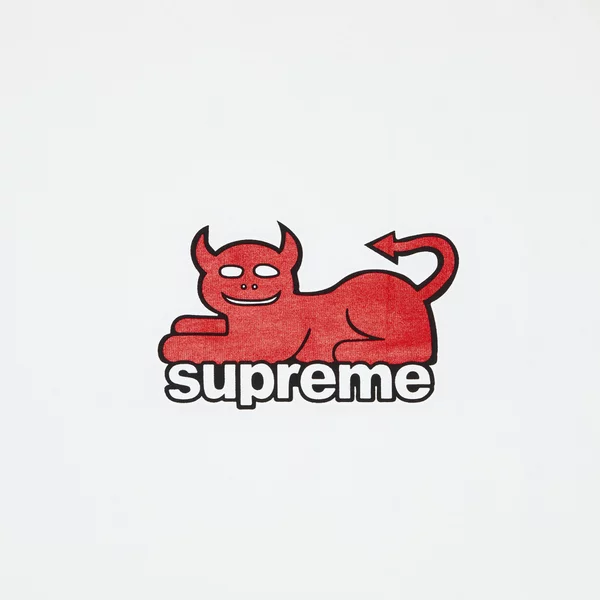 Supreme Toy Machine Devil Cat Tee White Print