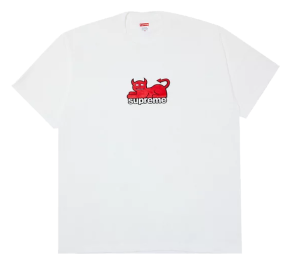 Supreme Toy Machine Devil Cat Tee White Vorderseite