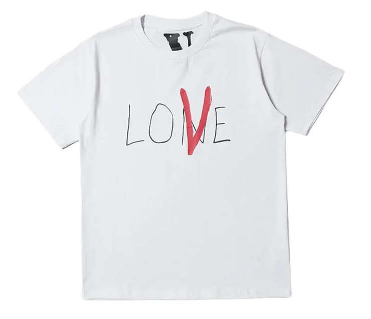 Vlone V Love Shirt Weiß/Rot