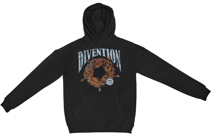 DIVENTION RUSTY SNAKES HOODIE SCHWARZ