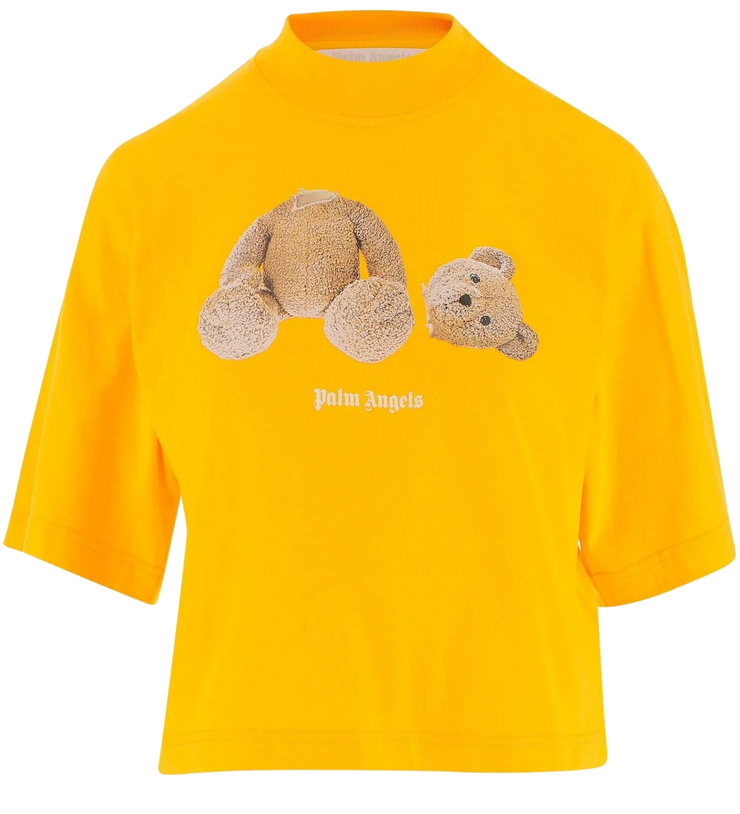 Palm Angels Teddy Print T-Shirt Yellow