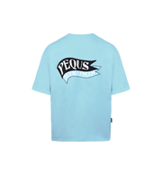Pequs Mykonos Flag T-Shirt baby blue