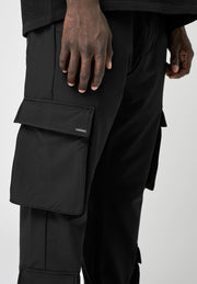 EightyFive Pocket Nylon Cargo Pants black Seitentaschen