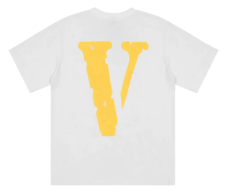 Vlone Friends Shirt Weiß/Gelb Rückansicht