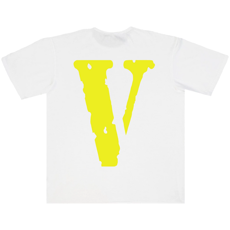 Vlone Staple Shirt Weiß/Gelb Rückansicht