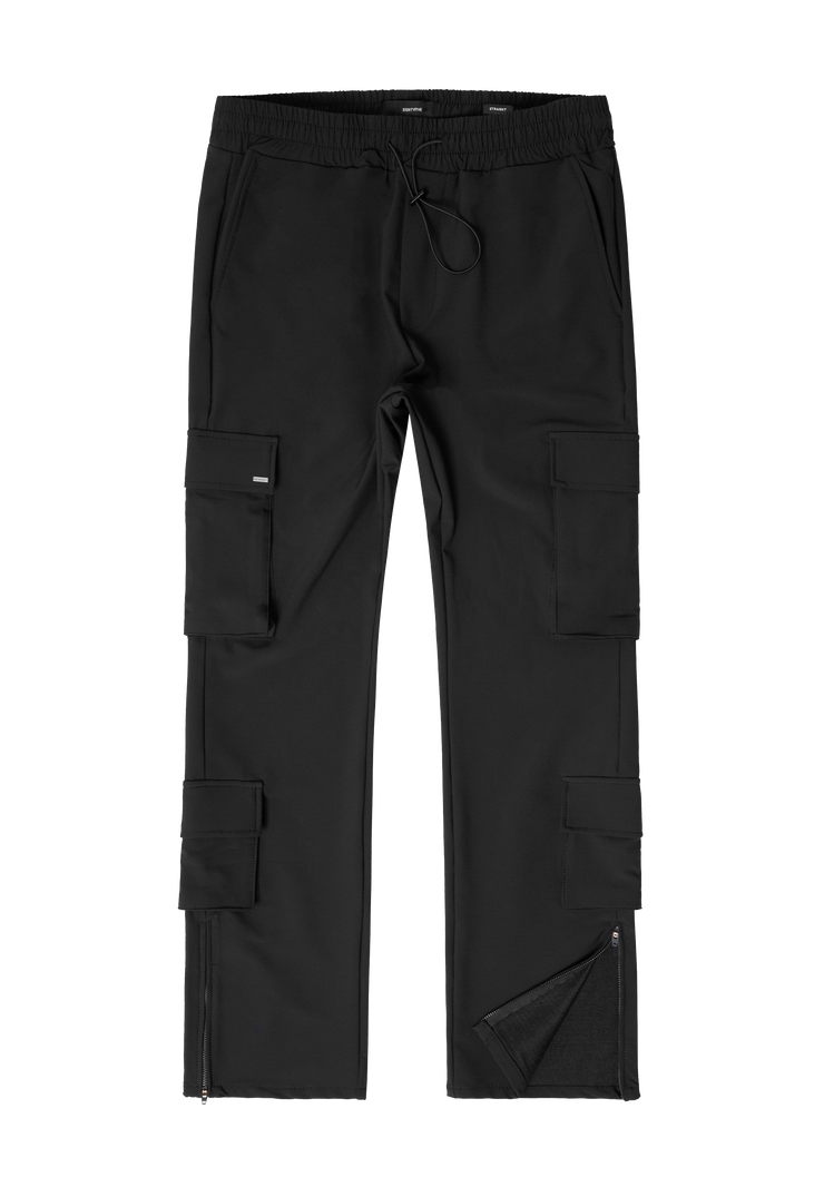 EightyFive Pocket Nylon Cargo Pants black