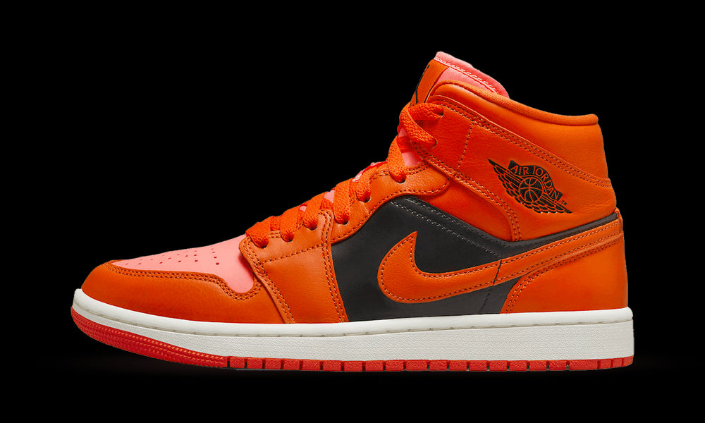 Jordan 1 Mid SE Rush Orange Crimson Bliss W CROPZ