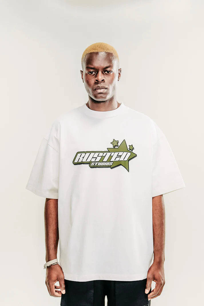 Rusted Studios "STARS" T-SHIRT - OFFWHITE Cropz GmbH 
